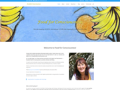 Foodforconsciousness Website design eCommerce