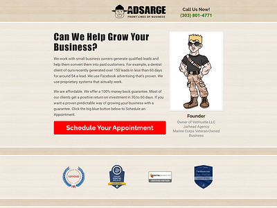 Adsarge Website design