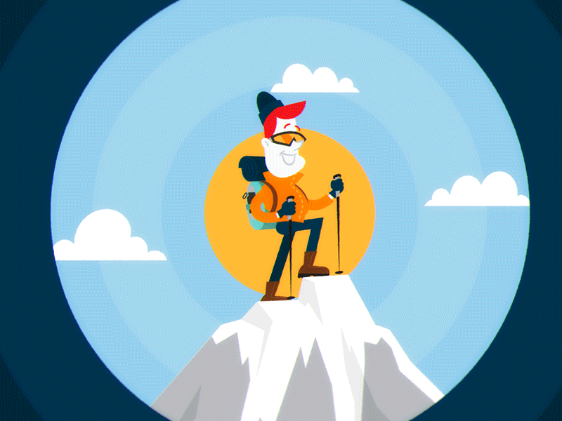 Mountain explorer cartoon cartune climber gif looney mountain toons