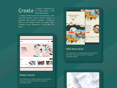Portfolio Green Theme design themes typography ui ux web design website website design