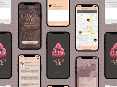 Coach Me App app branding mobile ui themes ux website website design