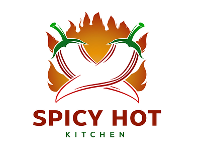 Spicy Hot Kitchen Logo art branding design graphic design il illustrator logo vector vector art
