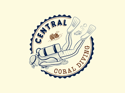 Logo Design for Central Coral Diving