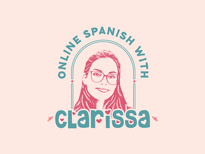 Logo Design for Online Spanish with Clarissa art branding design graphic design illustration illustrator logo logo design ui vector vector art