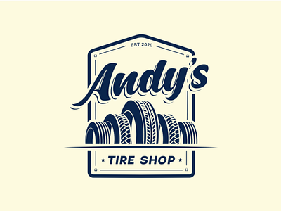 Andy's Tire Shop Logo art branding design graphic design illustration illustrator logo ui vector vector art