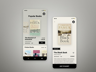 Book Store App Design app design experience ui ux