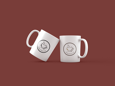 Mug cups | Budding Writers Logo art books branding cafe coffee cups design designs illustration illustrator logo mockup mugs typography vector writers writting