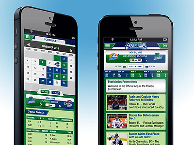 Florida Everblades iOS App app florida everblades hockey ios ios app sports