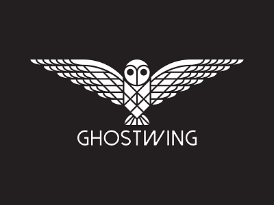 Ghostwing barn owl design ghost illustration logo owl