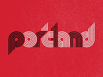 portland illustration logo portland trailblazers typography