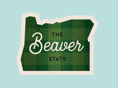 The Beaver State beaver design illustration oregon state