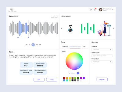 Textasync Typography dashboard