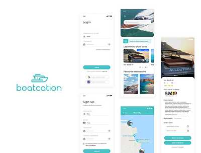 Boat booking app app design boat boat booking app designer figma figmadesign freelance designer freelancer game design ui design uidesign uiux