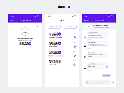 Group chat app android design app design application chat app designer figma figmadesign freelance designer freelancer group chat app ui design uidesign