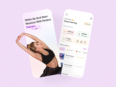 Fitness App Screen Design app app design design designer figma figmadesign fitness fitness app fitness training freelance designer freelancer mobile app design splash screen ui uidesign workout app workout screen