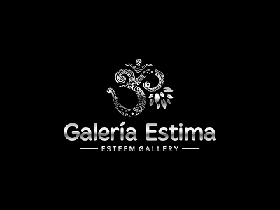 Galeria Estima branding design fitness flat leaf logo minimal vector yoga