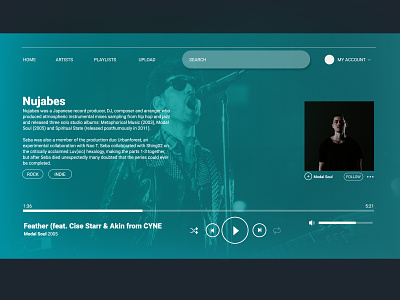 Media Player competition exercise media media player music ui uidesign ux web app
