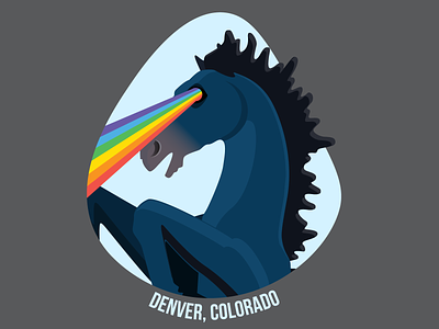 Blucifer blucifer colorado den denver design dia digital illustration horse pride rainbow