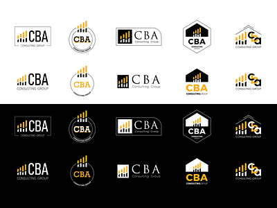 CBA Consulting Group Logo Proposals design flat illustrator logo minimal vector