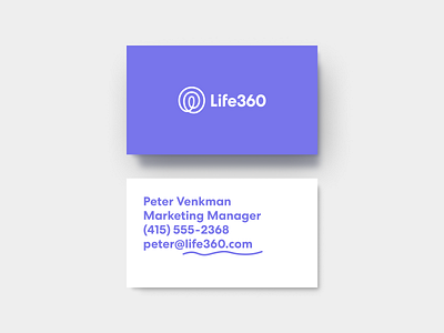 Life360 Business Cards branding business card logo