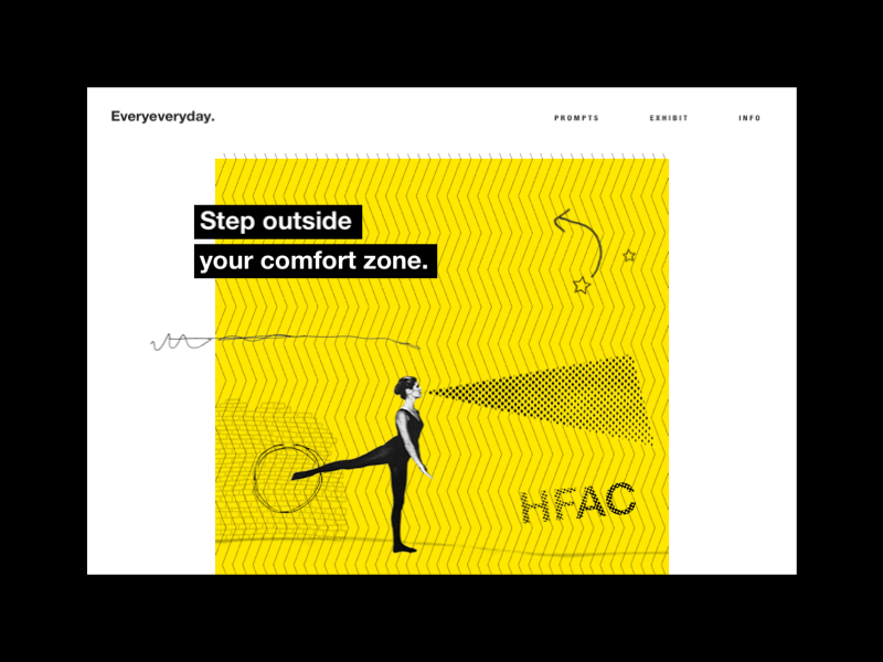 Everyeveryday - Homepage Animation animation collage design illustration landing page ui website