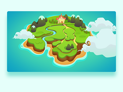 Island app game gui illustration