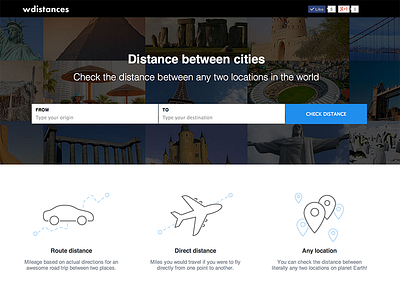 Distance Between Cities Calculator