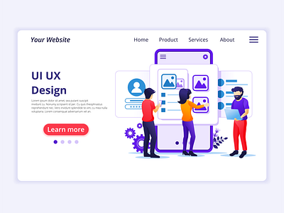 UI UX Design concept illustration