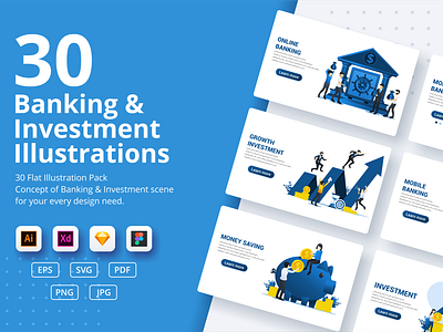Banking & Investment concept illustrations