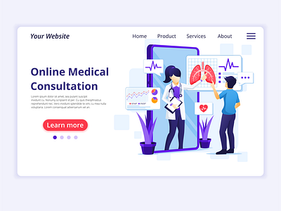 Online Medical Consultation illustration