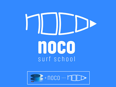 Modern Logo Design 'noco Surf School' brand design brand identity design branding graphic design logo logo design