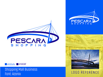 'PESCARA' Shopping Mall Logo bangladeshi logo designer brand design brand identity branding bridge logo design graphic design illustration logo logo design logo inspiration minimal logo sabbirrgc15 shopping mall logo