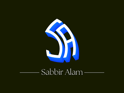 'SA Logo' Sabbir Alam bangladeshi logo designer brand design brand identity branding design graphic design illustration logo logo design personal logo sa logo sabbir alam self branding