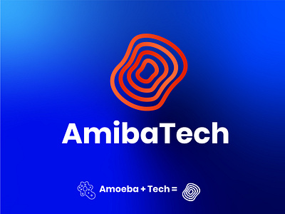 AmibaTech Logo bangladeshi logo designer brand design brand identity branding graphic design logo logo design tech logo tech startup logo