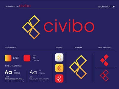 'civibo' Tech Startup Logo bangladeshi logo designer brand design brand identity branding design graphic design logo logo design logo guideline startup tech logo tech startup logo