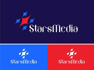 StarsMedia Logo Design bangladeshi logo designer best logos 2022 brand design brand identity branding custom logo 2022 design graphic design illustration logo logo design logo designer logo trend 2022 media logo
