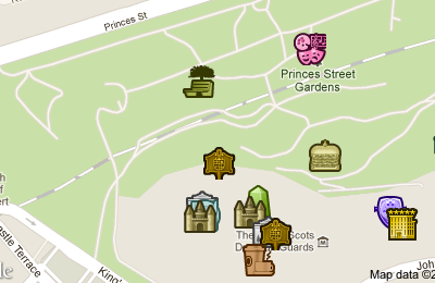 Pins edinburgh google gowalla icons map places