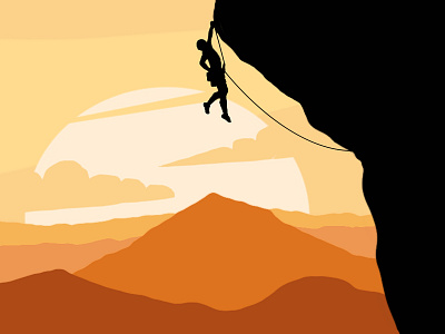 Hiker Illustration design graphic design hiker illustration illustration art illustrations illustrator silhouette vector