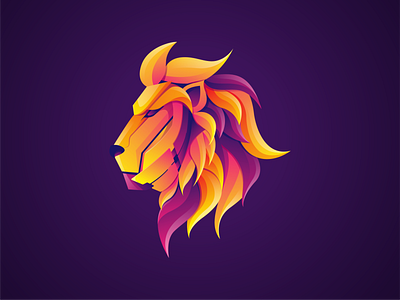 Colorful Lion Artwork animal apparel artwork artwork for sell colorful illustration lion logo logo tamplate