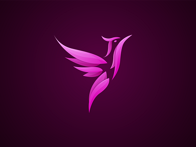 Colorful Pink Bird Logo Illustration amazing logo animal artwork for sell bird branding colorful illustration logo pink tranding typography vector