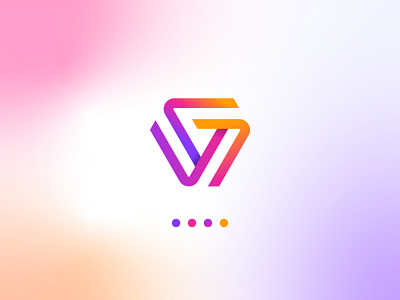 Abstract Modern Logo. Colorful Trilogi Logo Concept. app available branding company design elegant illustration logo modern ui vector