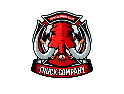 Truck Company Logo Design axe branding illustration logo mascot mascot logo mascotlogo vector