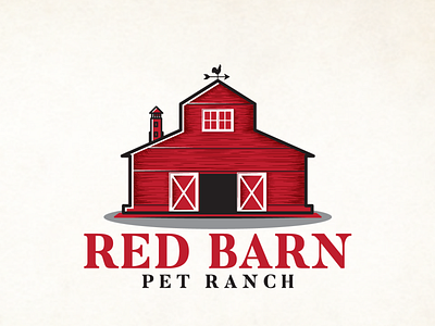 Red Barn Pet Ranch Logo Design