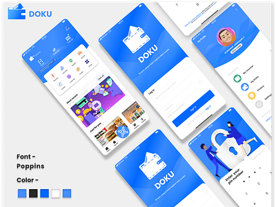 Simple UI Design DOKU's App's branding graphic design logo ui