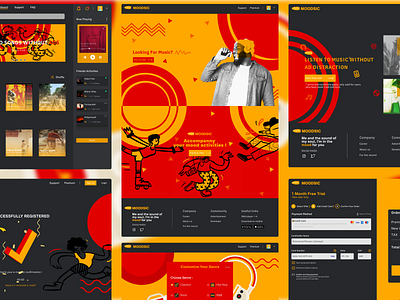 Streaming Music Online UI Design's app design graphic design illustration typography ui ux
