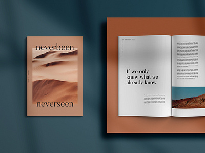 Neverbeen — Neverseen a4 editorial design graphicdesign layout magazine cover magazine spread typogaphy