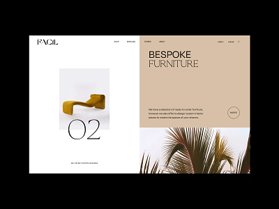 Web Design Layout branding interior design layout design layout exploration minimal splitscreen ui web design website