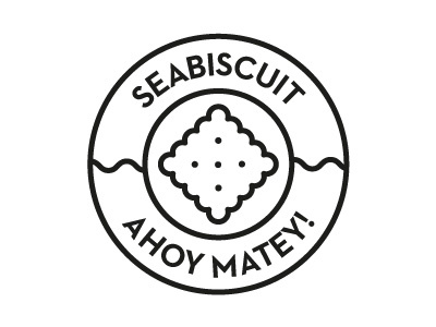 Seabiscuit biscuit black and white brand client identity logo