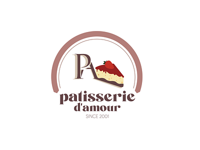 Patisserie d'Amour Logo Design design graphic design illustration illustrator logo logo design logotype minimal typography