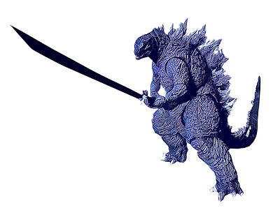 godzilla art design godzilla illustration illustration art monster photoshop